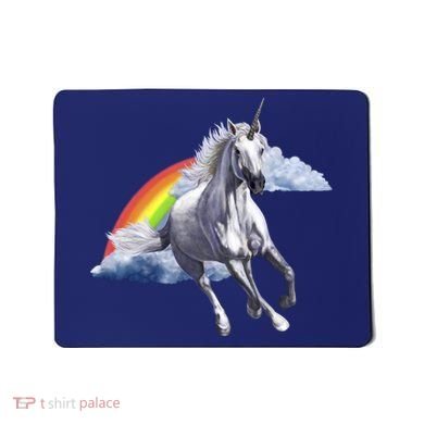 Magical Unicorn Horse Over Rainbow Mousepad