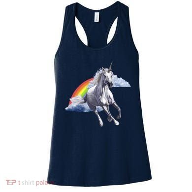 Magical Unicorn Horse Over Rainbow Women's Tank Top