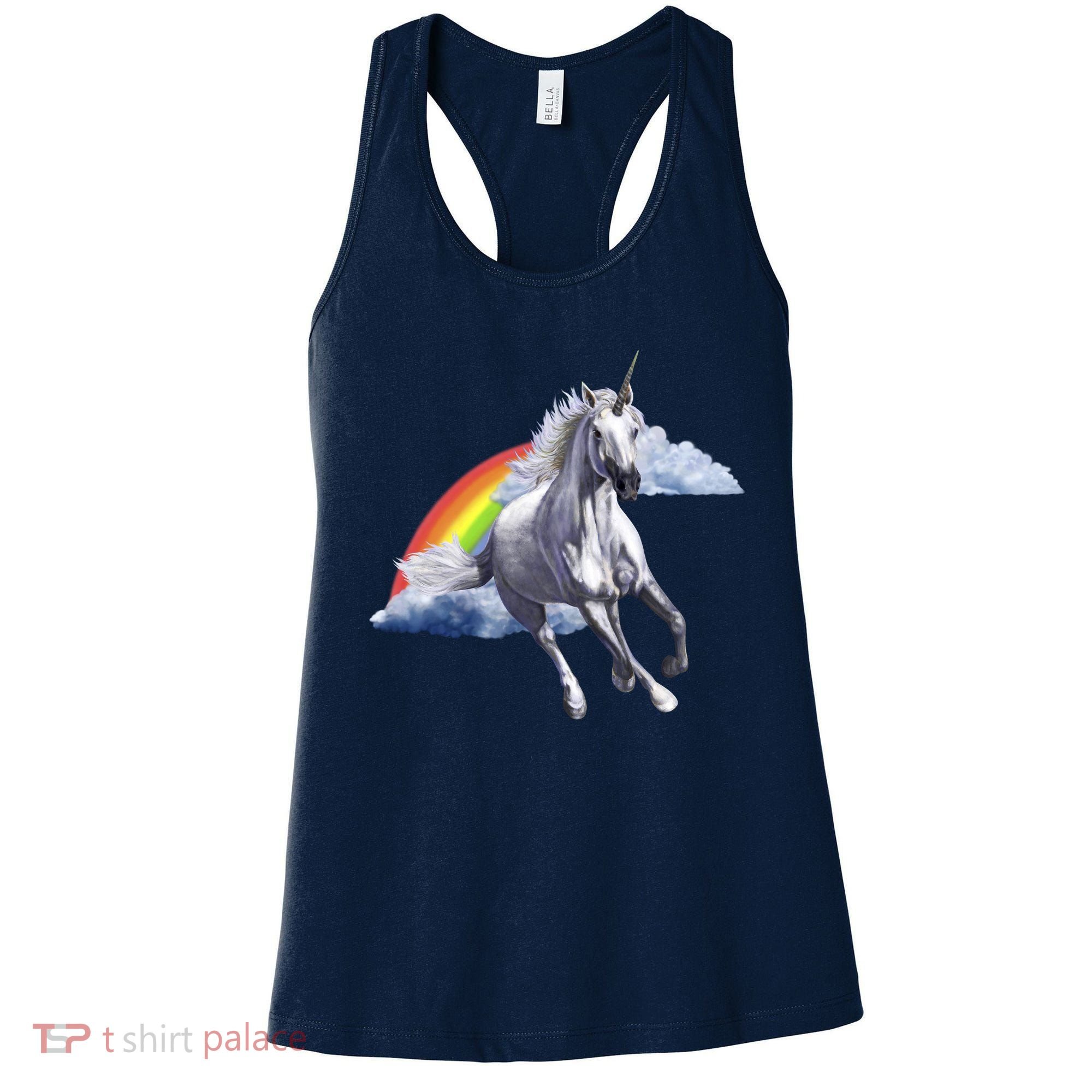 Magical Unicorn Horse Over Rainbow Women's Tank Top
