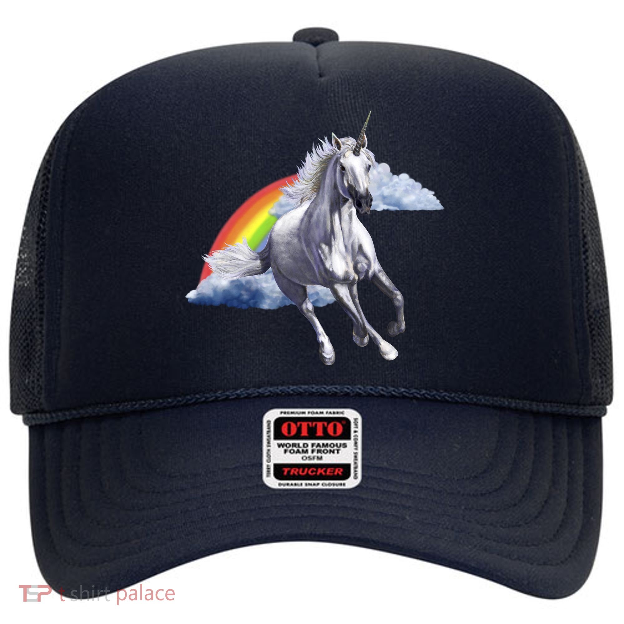 Magical Unicorn Horse Over Rainbow Hat