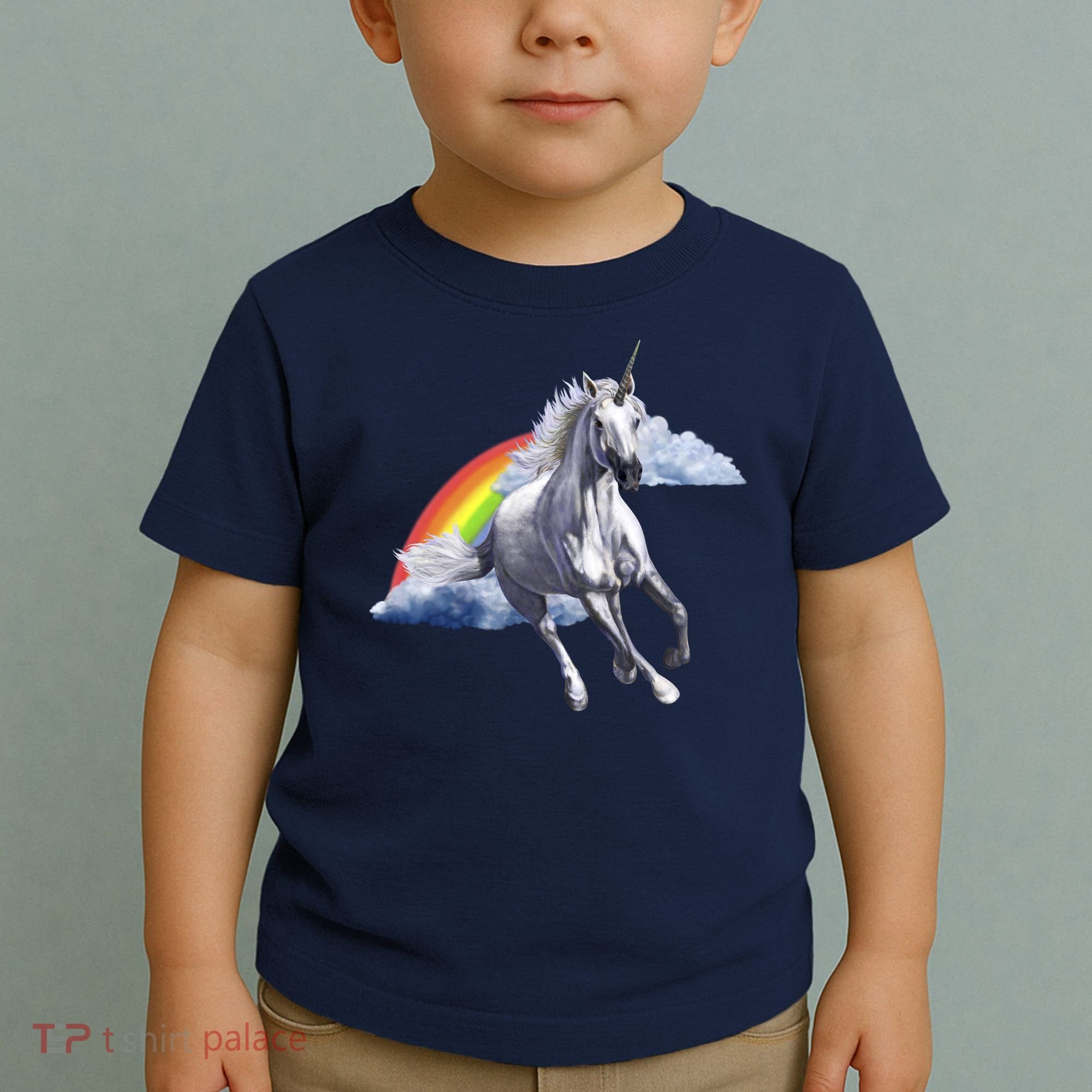 Magical Unicorn Horse Over Rainbow Toddler T-Shirt