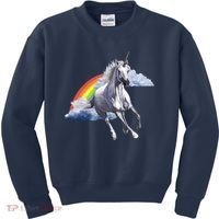 Magical Unicorn Horse Over Rainbow Kids Sweatshirt thumb 0