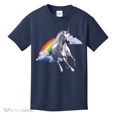 Magical Unicorn Horse Over Rainbow Kids T-Shirt