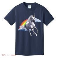 Magical Unicorn Horse Over Rainbow Kids T-Shirt thumb 0