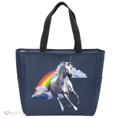Magical Unicorn Horse Over Rainbow Tote Bag