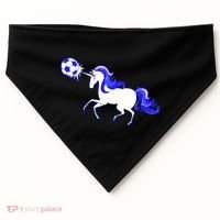 Magical Unicorn Playing Soccer USA-Made Doggie Bandana thumb 0