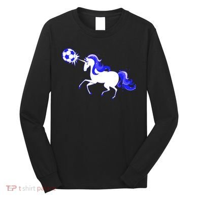 Magical Unicorn Playing Soccer Long Sleeve Shirt