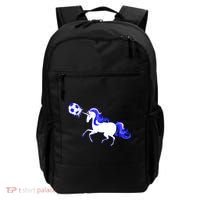 Magical Unicorn Playing Soccer Backpack thumb 0