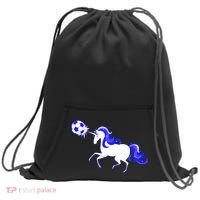 Magical Unicorn Playing Soccer Sweatshirt Cinch Pack Bag thumb 0