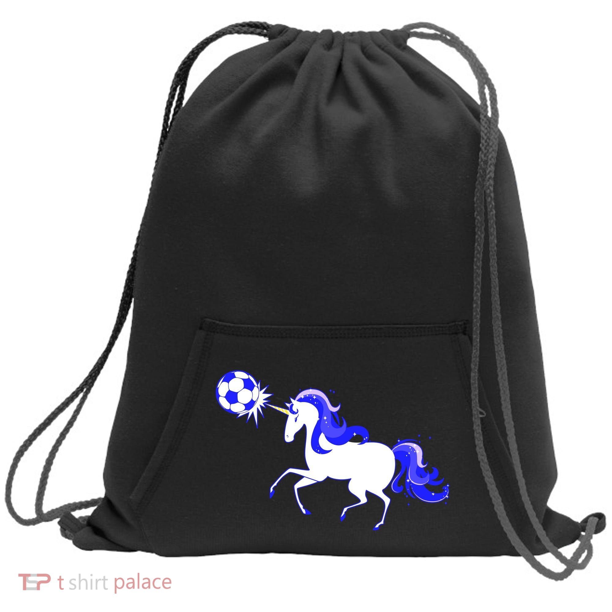 Magical Unicorn Playing Soccer Sweatshirt Cinch Pack Bag