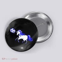 Magical Unicorn Playing Soccer Button thumb 0