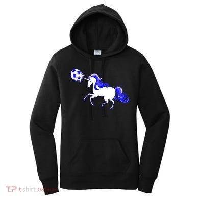 Magical Unicorn Playing Soccer Women's Hoodie