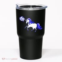 Magical Unicorn Playing Soccer Tumbler thumb 0