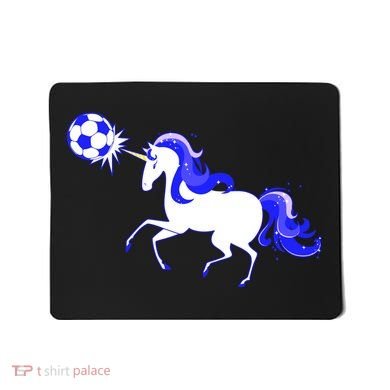 Magical Unicorn Playing Soccer Mousepad