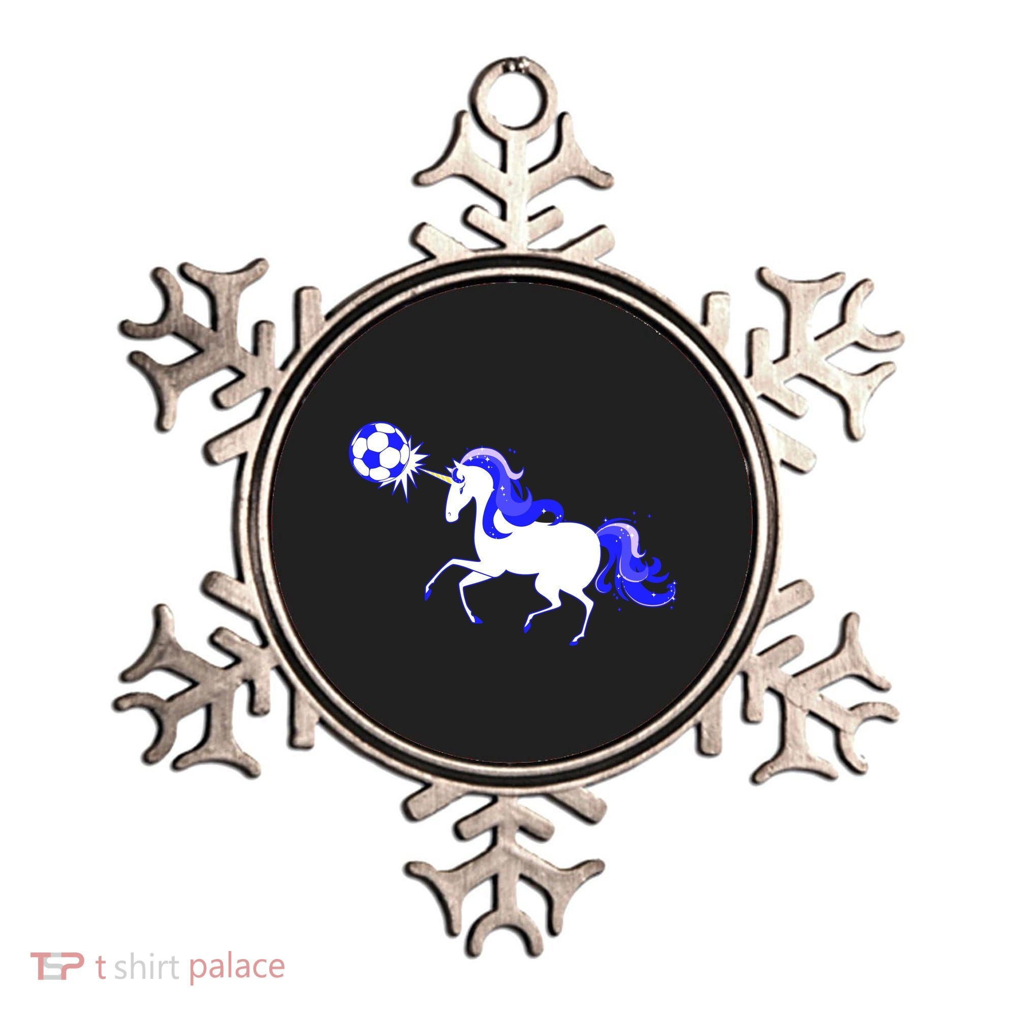 Magical Unicorn Playing Soccer Ornament