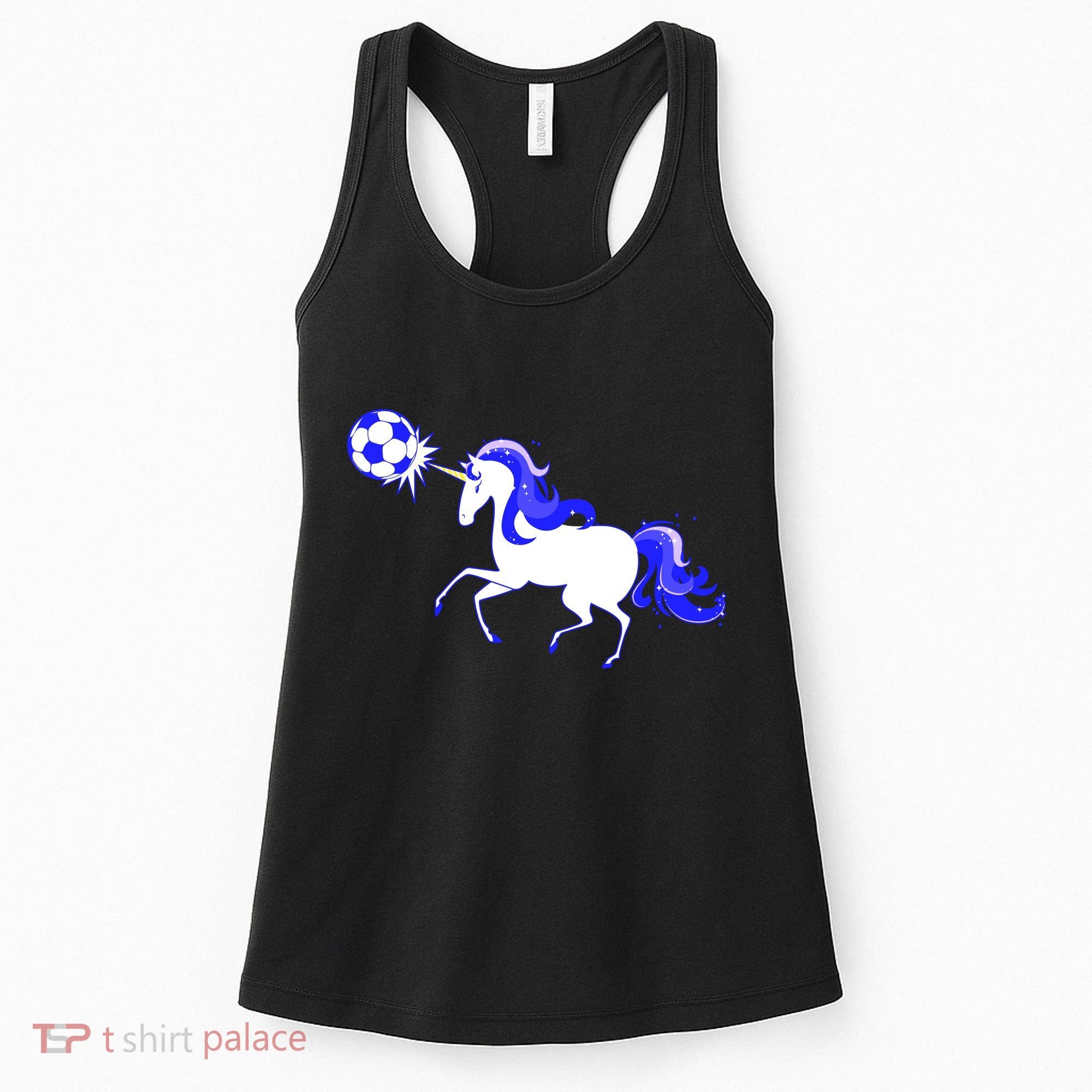 Magical Unicorn Playing Soccer Women's Tank Top