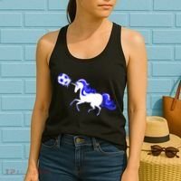 Magical Unicorn Playing Soccer Women's Tank Top thumb 2