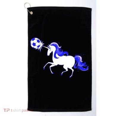 Magical Unicorn Playing Soccer Golf Towel