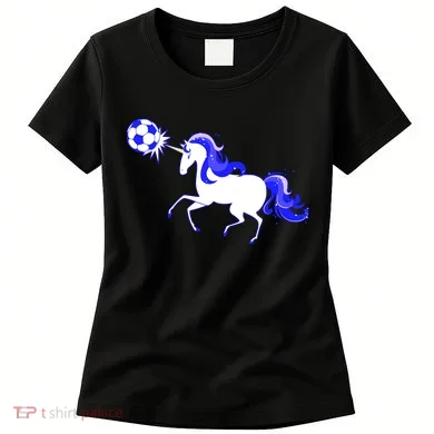 Magical Unicorn Playing Soccer Women's T-Shirt
