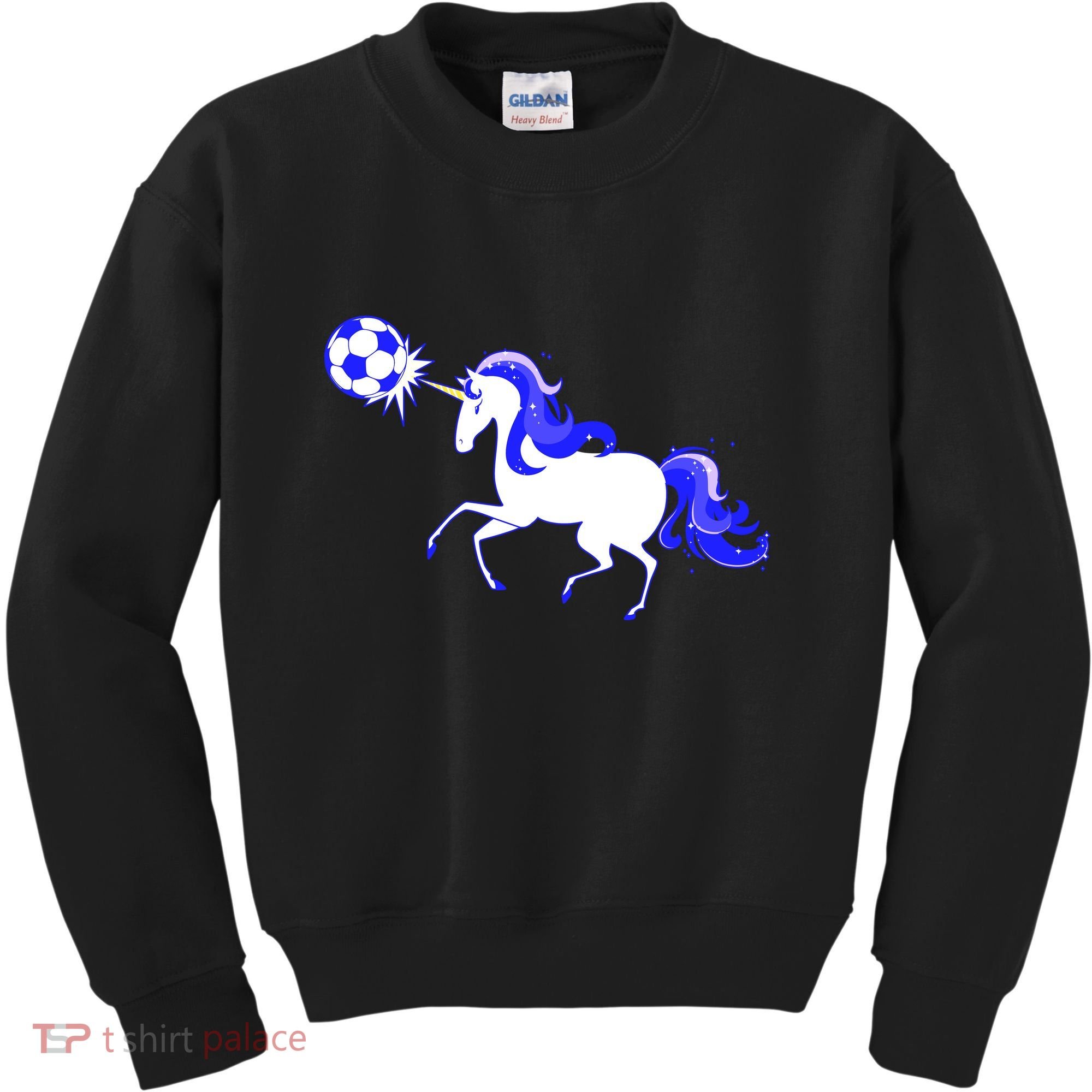 Magical Unicorn Playing Soccer Kids Sweatshirt