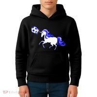 Magical Unicorn Playing Soccer Kids Hoodie thumb 4