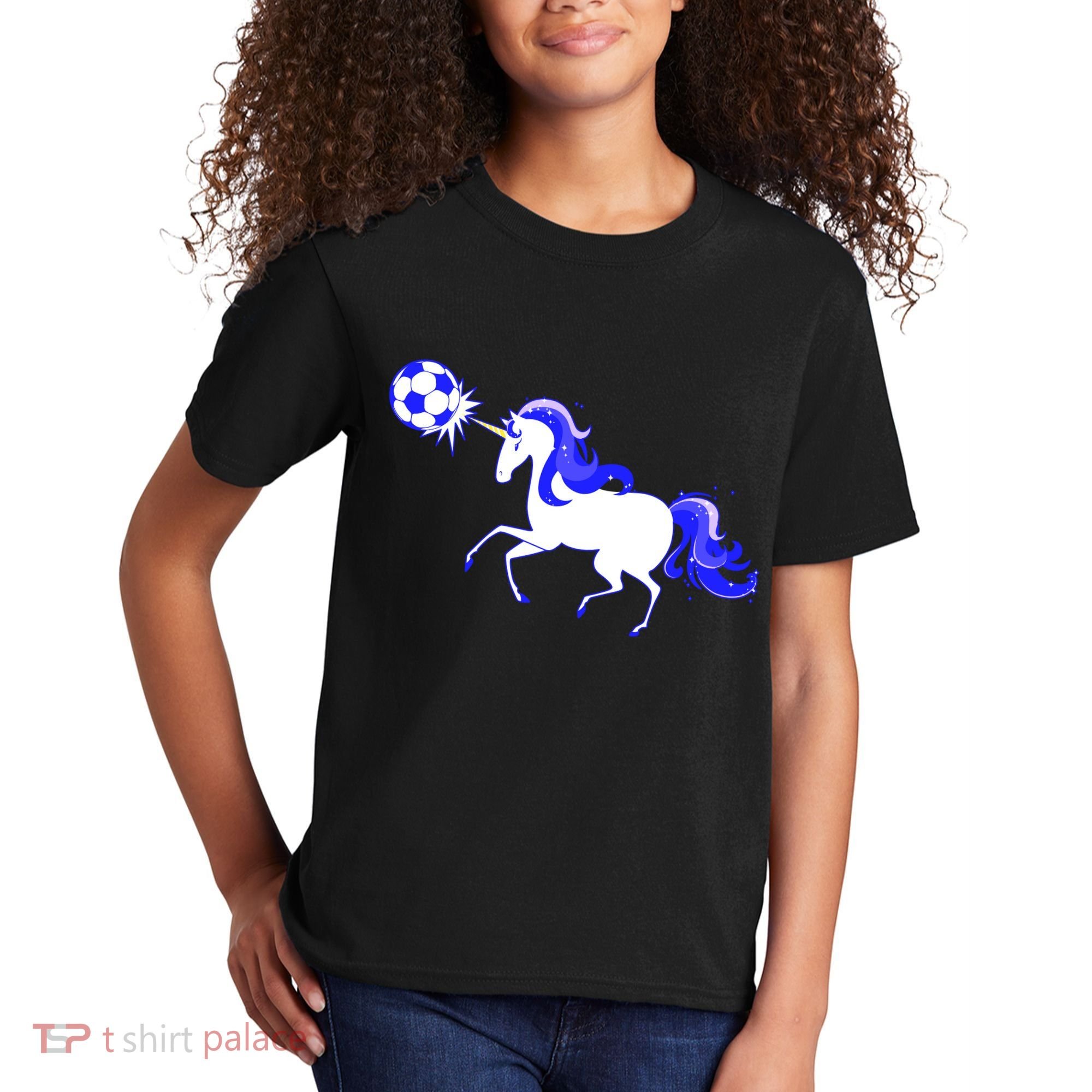 Magical Unicorn Playing Soccer Kids T-Shirt