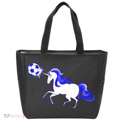 Magical Unicorn Playing Soccer Tote Bag