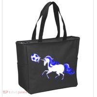 Magical Unicorn Playing Soccer Tote Bag thumb 2