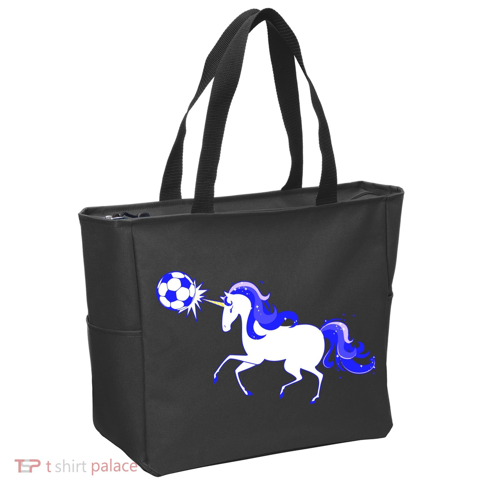 Magical Unicorn Playing Soccer Tote Bag