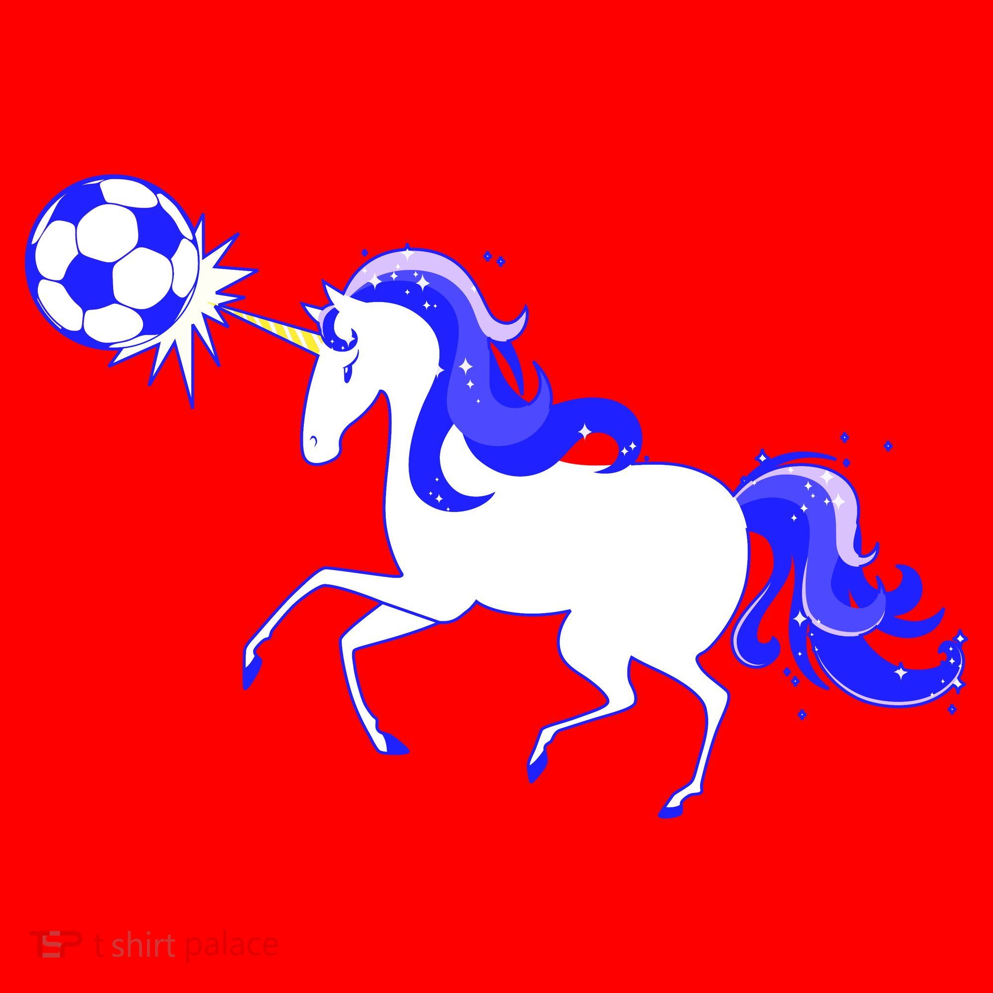 Magical Unicorn Playing Soccer Santa Hat