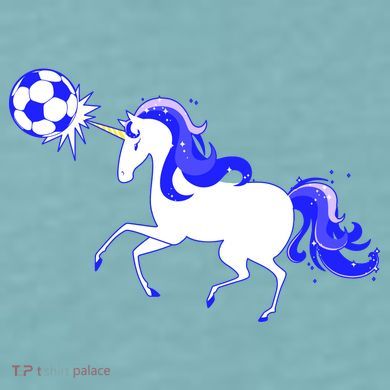 Magical Unicorn Playing Soccer Sueded Cloud Jersey T-Shirt