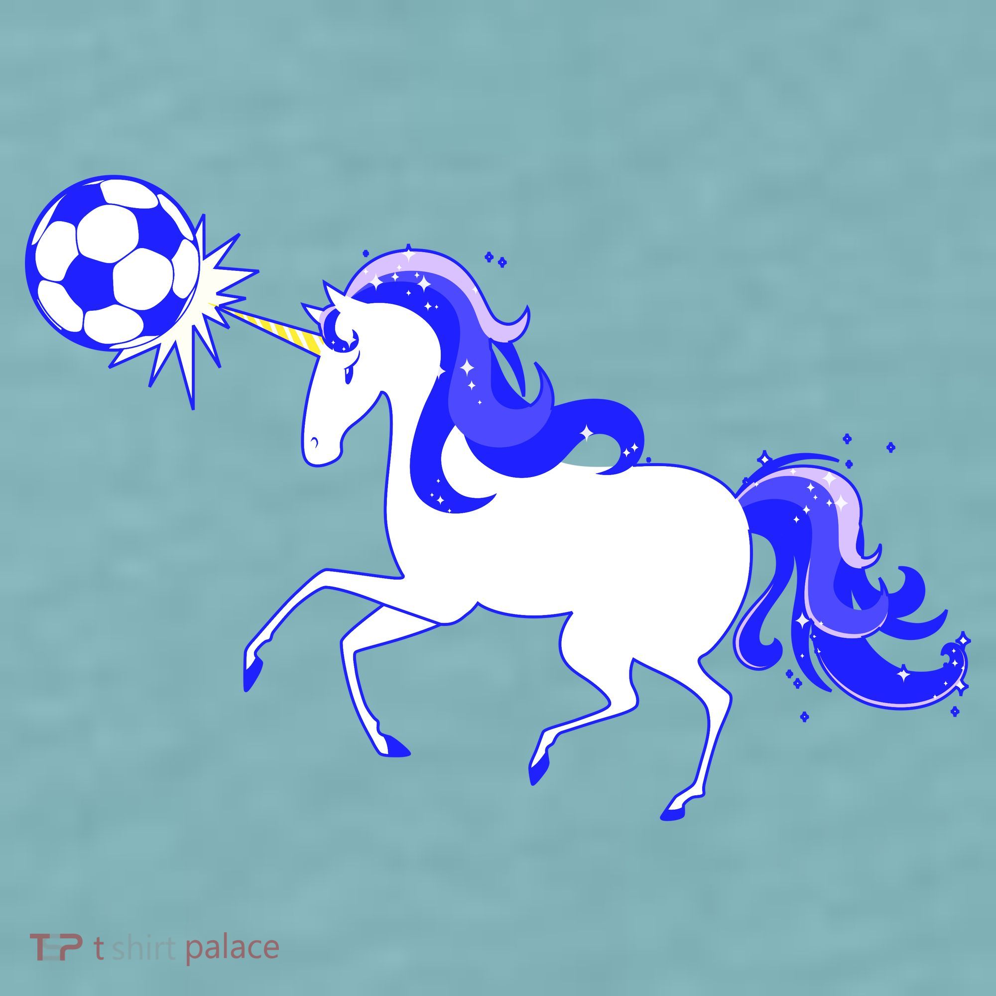 Magical Unicorn Playing Soccer Sueded Cloud Jersey T-Shirt