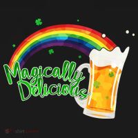 Magically Delicious Rainbow Beer St. Patrick's Day USA-Made Doggie Bandana thumb 2