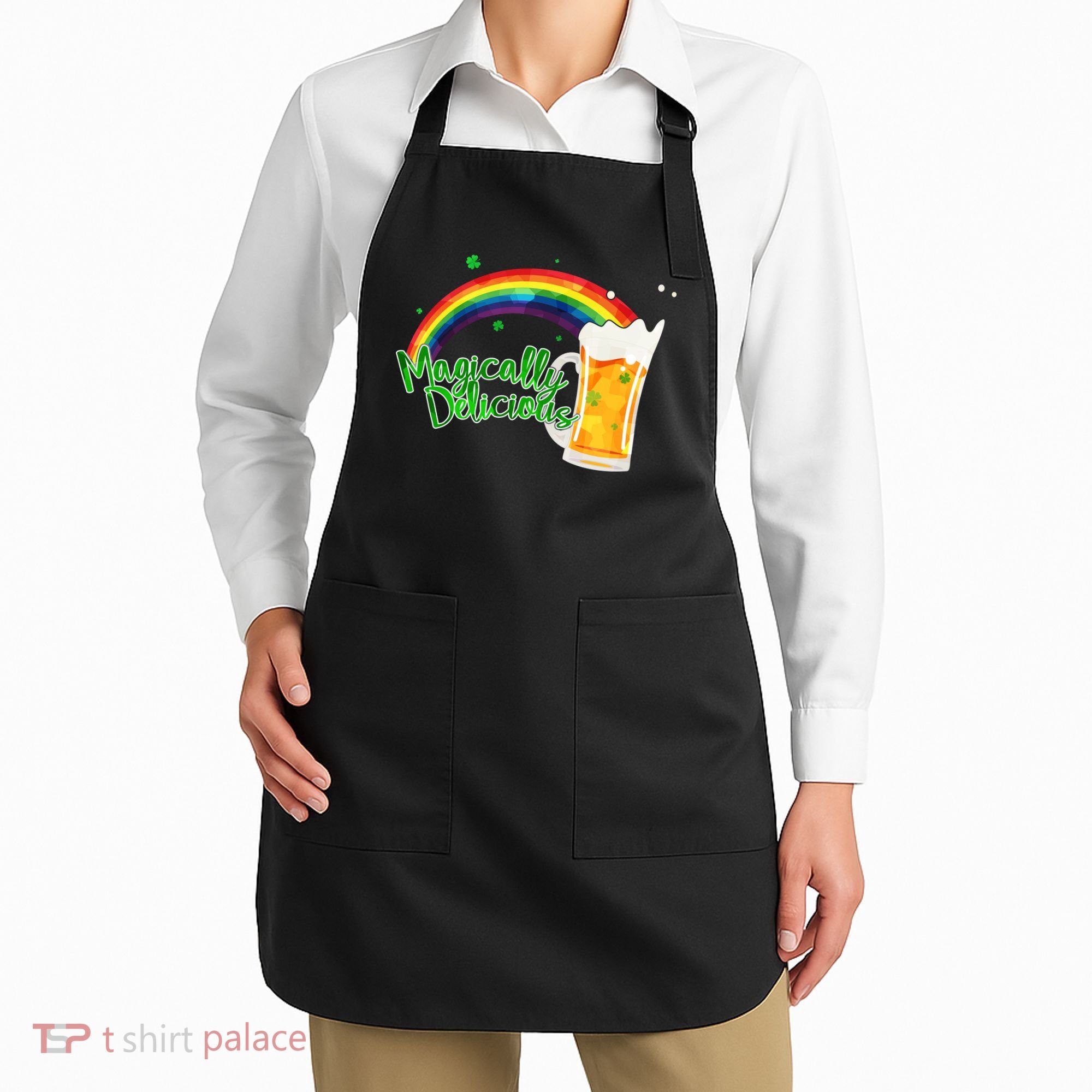 Magically Delicious Rainbow Beer St. Patrick's Day Apron