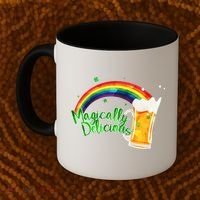 Magically Delicious Rainbow Beer St. Patrick's Day Coffee Mug thumb 2