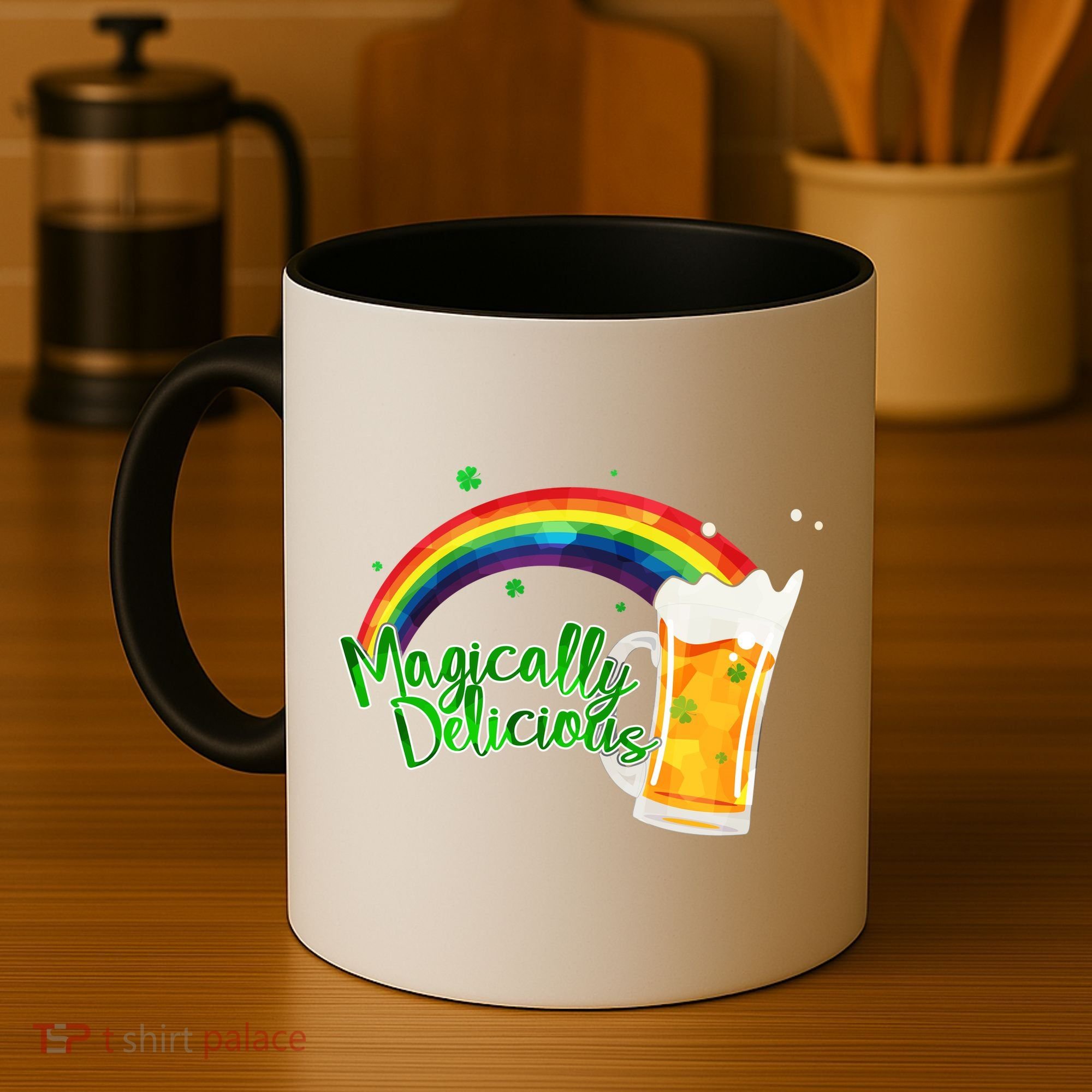Magically Delicious Rainbow Beer St. Patrick's Day Coffee Mug
