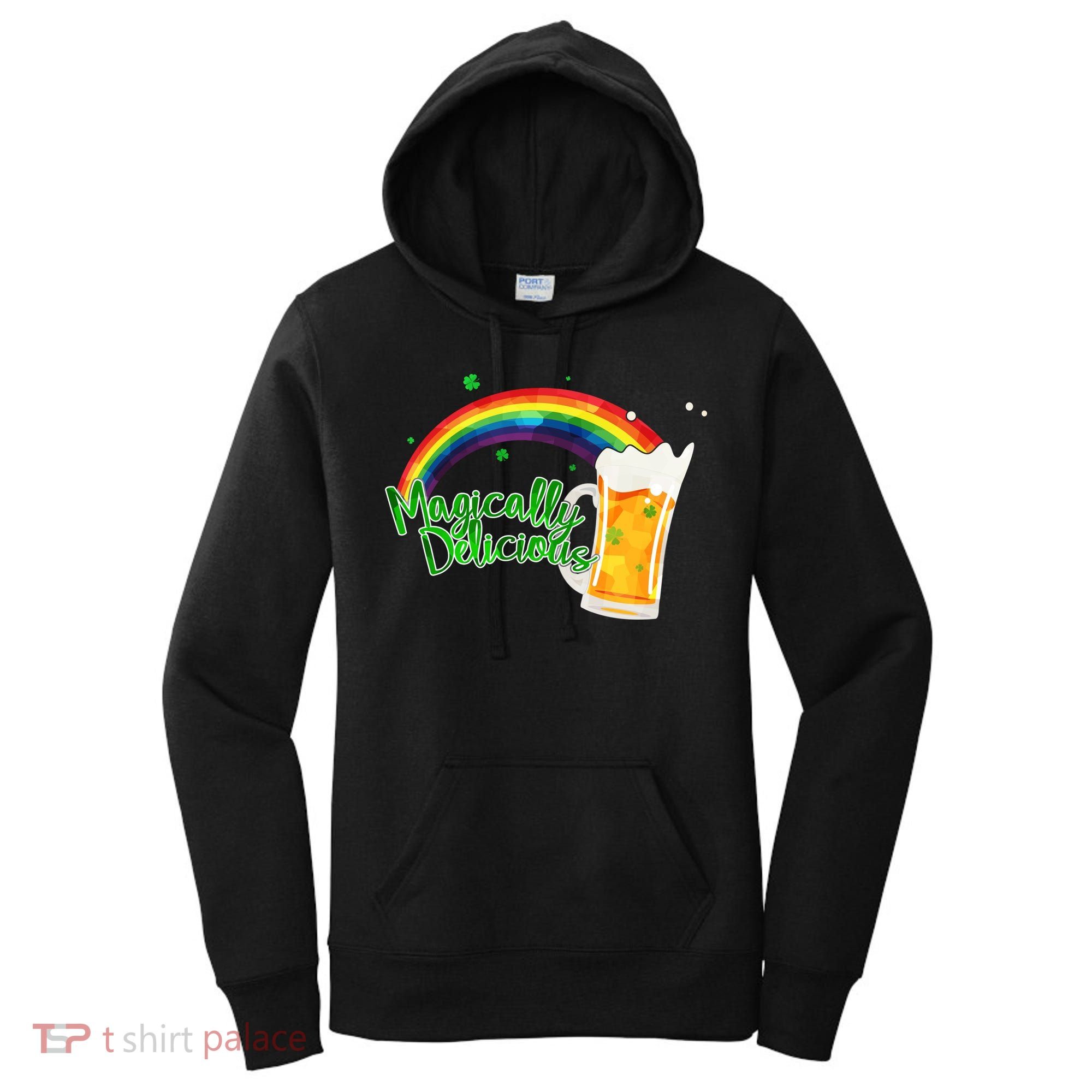 Magically Delicious Rainbow Beer St. Patrick's Day Women's Hoodie