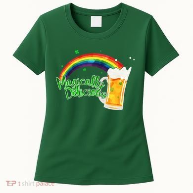 Magically Delicious Rainbow Beer St. Patrick's Day Women's T-Shirt