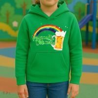 Magically Delicious Rainbow Beer St. Patrick's Day Kids Hoodie thumb 3