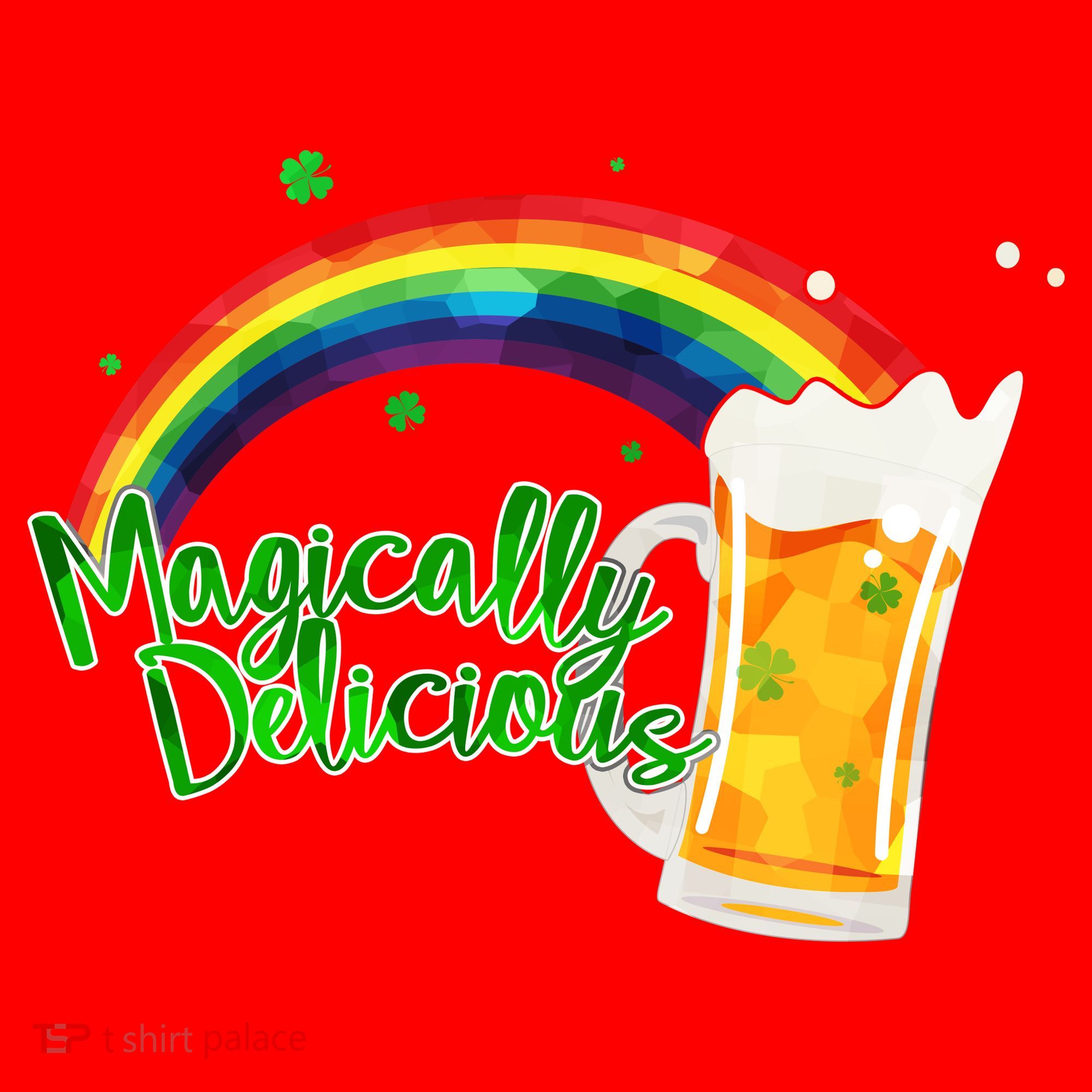Magically Delicious Rainbow Beer St. Patrick's Day Santa Hat