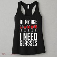 At My Age I Need A Glass Wine Women's Tank Top thumb 3