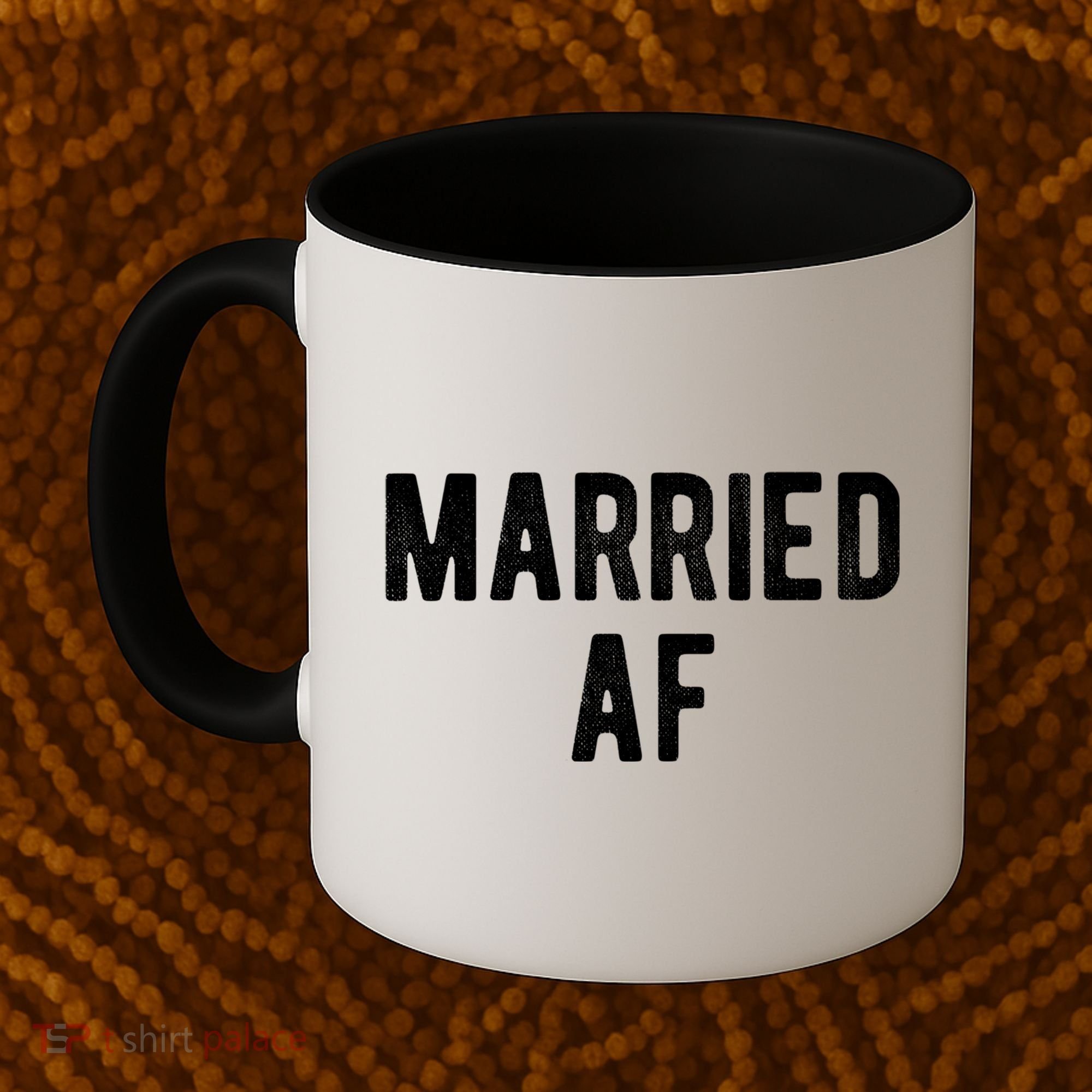 Married Af Husband Wife Newlywed Silver Golden Anniversary Gift Coffee Mug