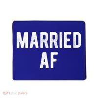 Married Af Husband Wife Newlywed Silver Golden Anniversary Gift Mousepad thumb 0