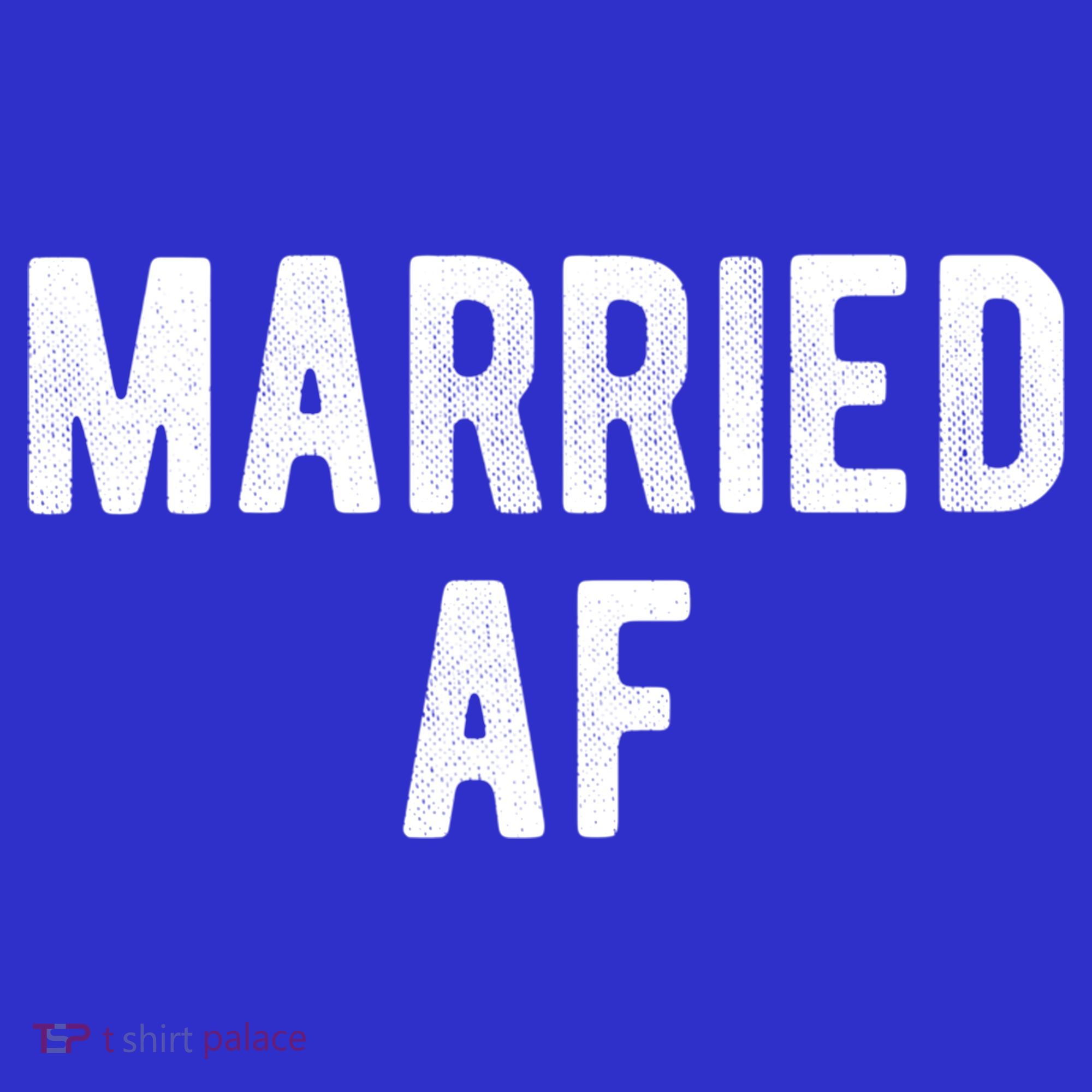 Married Af Husband Wife Newlywed Silver Golden Anniversary Gift Women's Tank Top