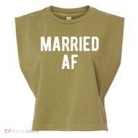 Married Af Husband Wife Newlywed Silver Golden Anniversary Gift Garment-Dyed Women's Muscle Tee thumb 0