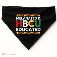 Melanated And Hbcu Educated Historical Black College Alumni USA-Made Doggie Bandana thumb 0