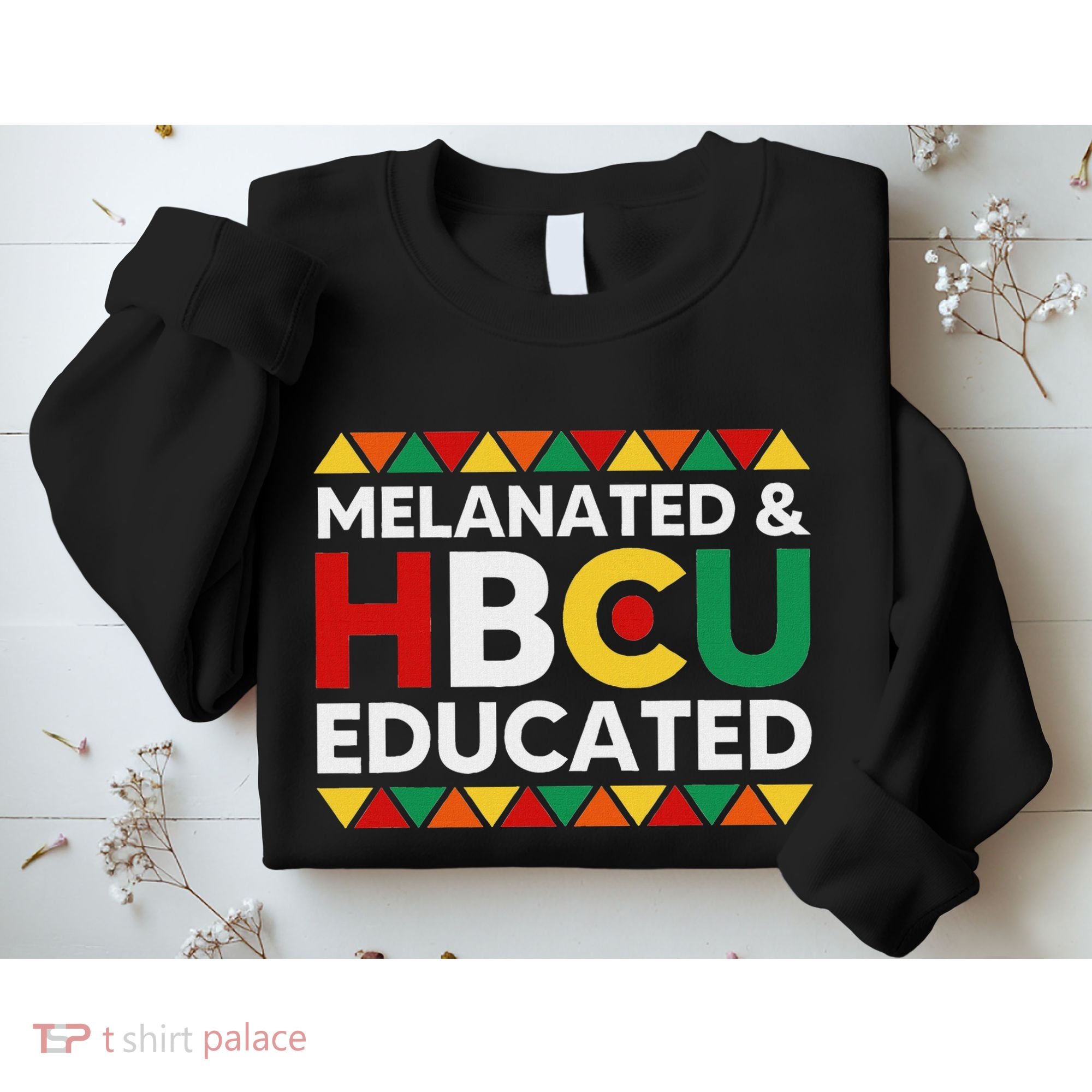 Melanated And Hbcu Educated Historical Black College Alumni Sweatshirt