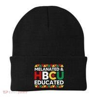 Melanated And Hbcu Educated Historical Black College Alumni Beanie thumb 0