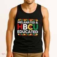 Melanated And Hbcu Educated Historical Black College Alumni Tank Top thumb 3