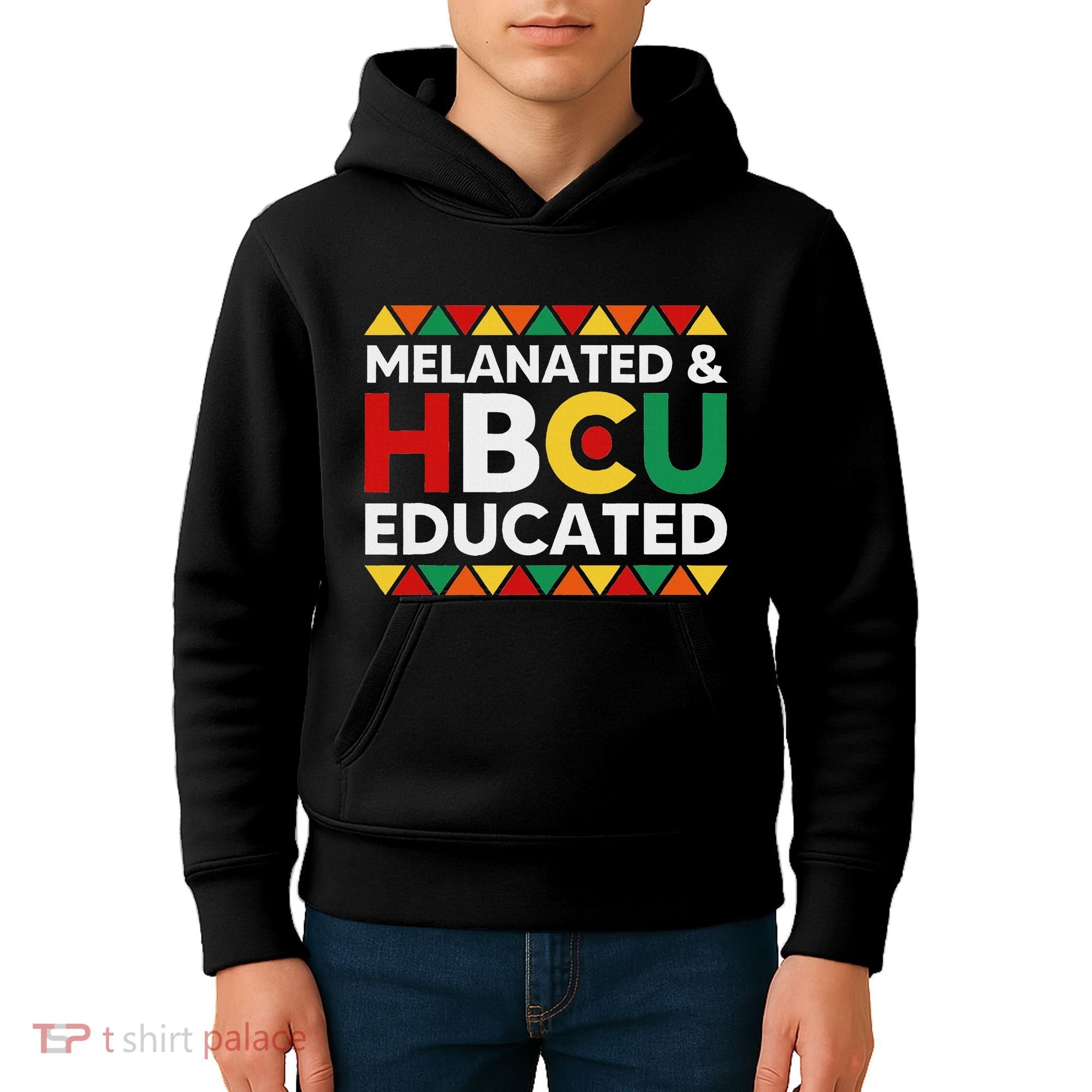 Melanated And Hbcu Educated Historical Black College Alumni Kids Hoodie